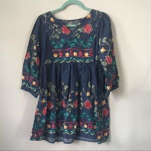 Blue denim like dress